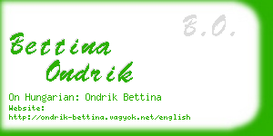 bettina ondrik business card